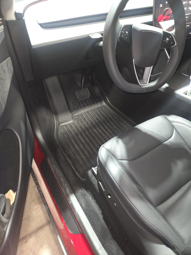 2025-2026 Tesla Model Y 주니퍼용 바닥 매트 – CabinProtect™ Pro 키트 풀 캐빈 보호 시스템