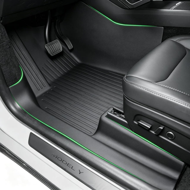 SUPER LINER 11PCS Floor Mats for 2025-2026 Tesla Model Y Juniper,11PCS | Custom Fit TPE Cargo Liner, Seat Back Protector, & Accessories , All Weather Pet & Child System (Only fit Premium)