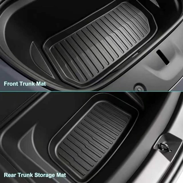 SUPER LINER 11PCS Floor Mats for 2025-2026 Tesla Model Y Juniper,11PCS | Custom Fit TPE Cargo Liner, Seat Back Protector, & Accessories , All Weather Pet & Child System (Only fit Premium)