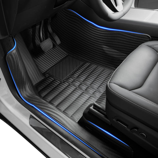 Tesla Model Y Juniper Soft Floor Mats (2025–2026) — CabinProtect™ Soft Series Full-Coverage System
