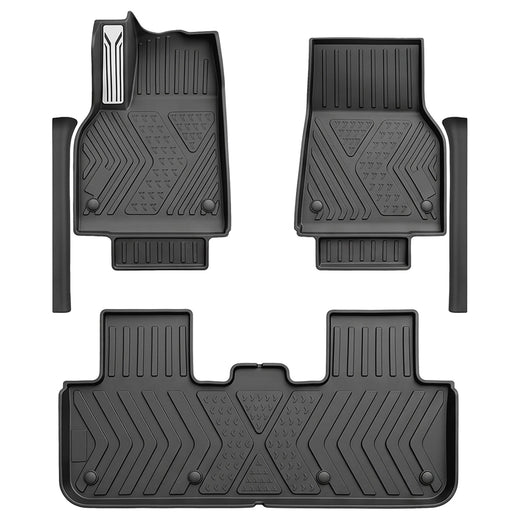 Tesla Model Y Juniper Floor Mats 2026, 5 Piece Floor and Door Sill Set, All Weather TPE, Fits All Trims