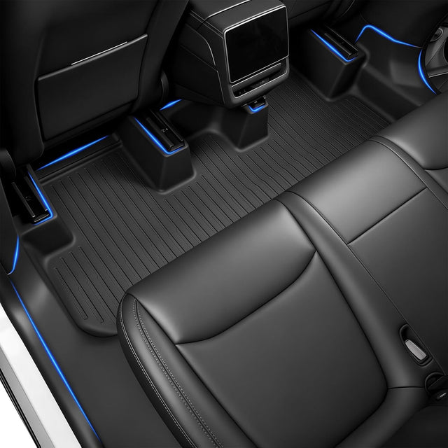 SUPER LINER 2025 2026 Tesla Model Y Juniper Floor Mats & Accessories & Extra-Thick TPE Cargo Liners CabinProtect™ for 5-Seater | All-Weather Pet & Child-Friendly System(Only fit Premium&Performance)