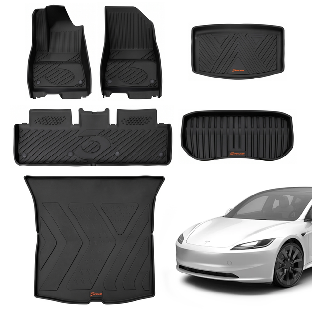 SUPERLINER TPE Floor Mats for Tesla Model 3 Highland | Automotive-Grade Injection Molded Protection