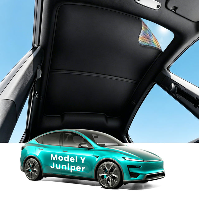 SUPER LINER 2 PCS Accessories for Tesla Model Y Juniper 2026 2025,CabinProtect Glass Roof Sunshade & Windshield Sun Shade [Never Sag,Graphene Iattice Reflective Layer] Heat Insulation Glass Sun Shade