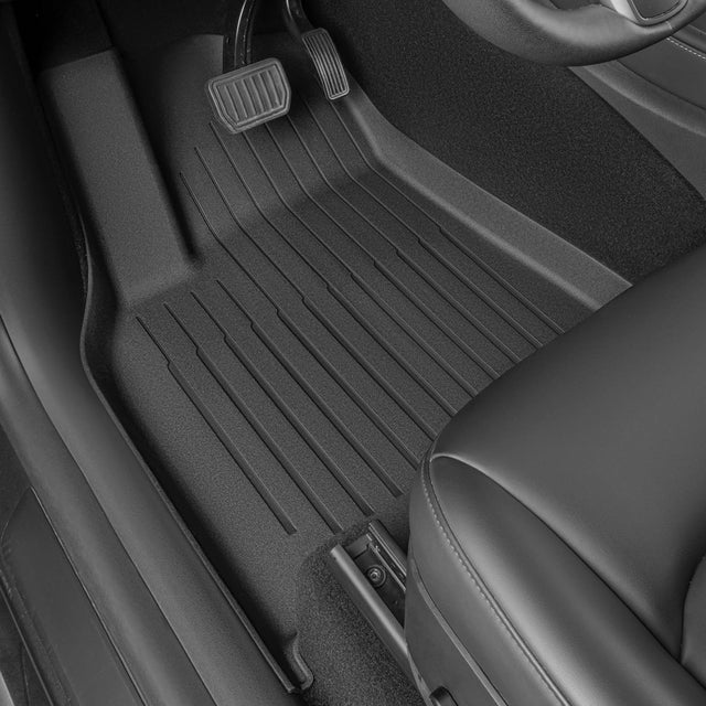 SUPER LINER Floor Mats for Tesla Model Y 5 Seats 2021-2024 6 PCS Cargo Liners, Extra-Thick TPE All-Weather Floor & Cargo Liners | Pet & Child-Friendly Tesla Model Y Accessories