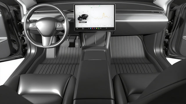 SUPER LINER Floor Mats for Tesla Model 3 Highland 2024-2025 2026 6 PCS Cargo Liners, Extra-Thick TPE All-Weather Pet & Child-Friendly Custom for Tesla Model 3 Accessories
