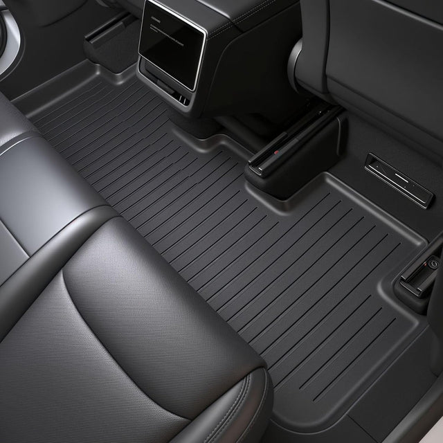 SUPER LINER Tesla New Model Y Juniper Standard 2025 2026 Floor Mats，9PCS | Custom Fit TPE Cargo Liner, Seat Back Protector, & Accessories , All Weather Pet & Child System (Only fit Standard)