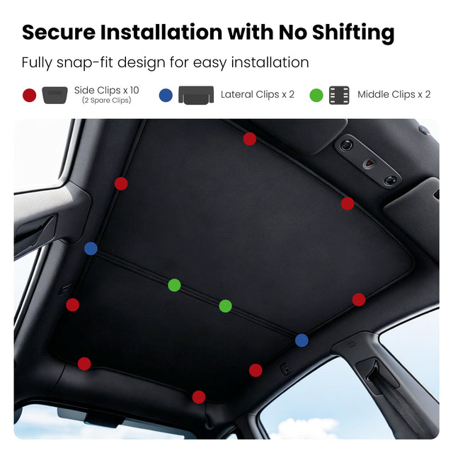 SUPER LINER 2 PCS Accessories for Tesla Model Y Juniper 2026 2025,CabinProtect Glass Roof Sunshade & Windshield Sun Shade [Never Sag,Graphene Iattice Reflective Layer] Heat Insulation Glass Sun Shade