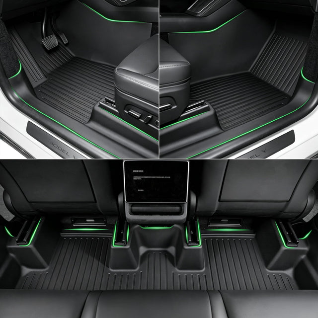 SUPER LINER 11PCS Floor Mats for 2025-2026 Tesla Model Y Juniper，11PCS | Custom Fit TPE Cargo Liner, Seat Back Protector, & Accessories , All Weather Pet & Child System (Only fit Premium)