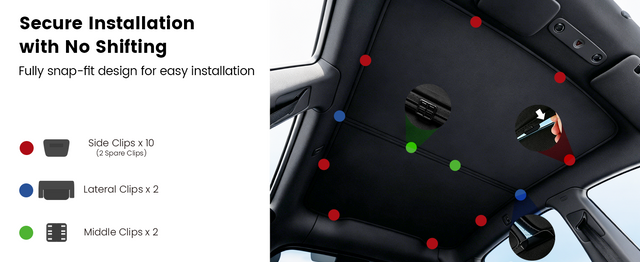 SUPER LINER 2 PCS Accessories for Tesla Model Y Juniper 2026 2025,CabinProtect Glass Roof Sunshade & Windshield Sun Shade [Never Sag,Graphene Iattice Reflective Layer] Heat Insulation Glass Sun Shade
