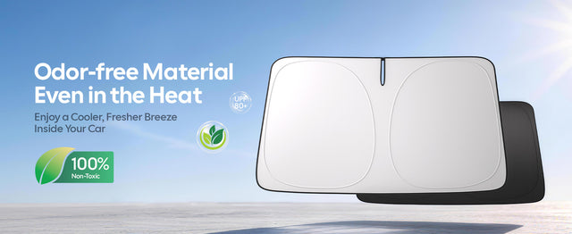 SUPER LINER 2 PCS Accessories for Tesla Model Y Juniper 2026 2025,CabinProtect Glass Roof Sunshade & Windshield Sun Shade [Never Sag,Graphene Iattice Reflective Layer] Heat Insulation Glass Sun Shade