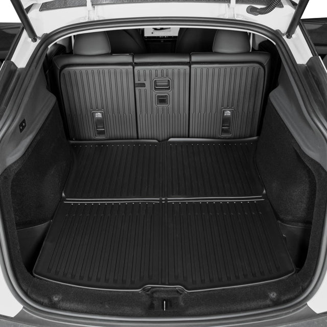 SUPER LINER 11PCS Floor Mats for 2025-2026 Tesla Model Y Juniper，11PCS | Custom Fit TPE Cargo Liner, Seat Back Protector, & Accessories , All Weather Pet & Child System (Only fit Premium)