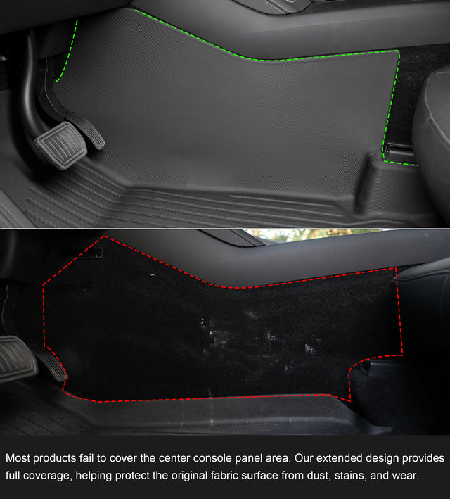 Tesla Model Y Juniper cabin with CabinProtect full-cabin TPE liner set installed